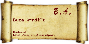 Buza Arnót névjegykártya